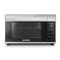 Gastroback Backofen Bistro Bake & Grill 26 l, Silber - Funktionen: Auftauen - Backen - Braten - Grill - Ausstattung: Backblech - Drehspiess - Kindersicherung - Regulierbarer Thermostat - Schalter für Unter- und Oberhitze - Sicherheitsabschaltung - Breite: