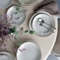 Lunasol Speise-Service Elements North Organic Structure 12-tlg. - Material: Steingut - Teller Typ: Speise-Service - Detailfarbe: Hellbeige - Form: Sonderform