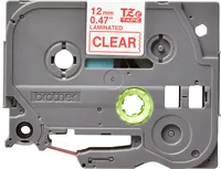 Brother Schriftbandkassette TZE-132 - 12 mm - Rot auf Transparent