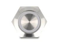 DeLOCK 20977 push-button panel Silver