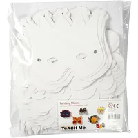 Creativ Company Partyaccessoire Masken 100 Stück - Packungsgrösse: 100 Stück - Produkttyp: Maske - Material: Karton - Detailfarbe: Weiss - Motto: Universal