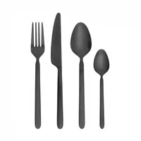 Blomus Besteck-Set Stella 16 Stück, Schwarz - Produkttyp: Besteck-Set - Material: Edelstahl - Griffmaterial: Edelstahl - Detailfarbe: Schwarz - Anzahl Teile: 16 Teile - Spülmaschinenfest: Ja