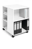DURABLE Multifunktionswagen 74/59 3-seitig offen, 6 Böden, Weiss - Detailfarbe: Weiss