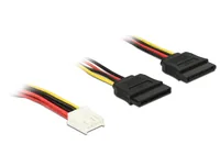 DeLOCK 0.3m, Floppy 4p/2x SATA 15p 11.8" (0.3 m)