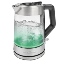 Glas-Wasserkocher PC-WKS 1190 G (inox/schwarz, 1,7 Liter)
