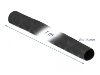 Delock Schrumpfschlauch X-Muster rutschfest 1 m x 15 mm Schwarz - Detailfarbe: Schwarz - Durchmesser: 15 mm - Länge: 1 m - Material: Polyolefin