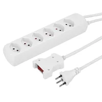 STEFFEN Steckdosenleiste POWER EASY 6xT13 mit Kabelschalter Weiss - Einsatzgebiet: Indoor - Detailfarbe: Weiss - Kinderschutz: Nein - Steckertyp Ausgang: T13 - Schalter: Ja - Steckdosenanzahl: 6