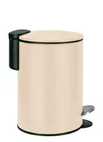 Kleine Wolke Treteimer Silence 3 l, Sandbeige - Anzahl Behälter: 1 - Detailfarbe: Beige - Form: Rund - Fassungsvermögen: 3 l - Material: Metall
