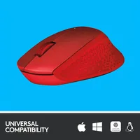 Logitech Wireless Mouse M330 silent plus red retail
