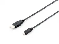 Equip USB 2.0 Cable - USB-A - Micro-USB - 1m - Black