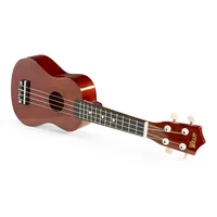 MAX Ukulele UKEY Set Soprano Dunkel Natur 21 Zoll