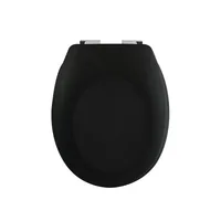 spirella Toilettensitz Neela Schwarz matt - Breite: 37.3 cm - Länge: 45.5 cm - Detailfarbe: Schwarz matt