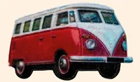 Mono-Quick Aufbügelbild Van 1 Stück - Breite: 8 cm - Länge: 5 cm - Motiv: VW Bus - Anzahl Stück: 1 Stück