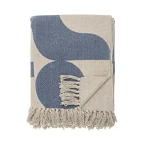 Bloomingville Agno Throw, Blue, Recycled Cotton