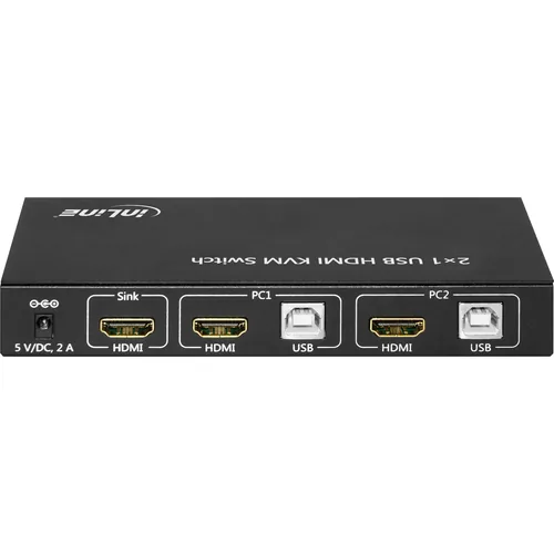 InLine 62602I switch per keyboard-video-mouse (kvm) Nero