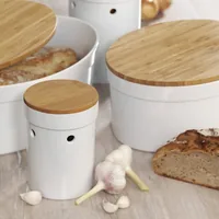Kela Brotkasten Salena Weiss - Brotvariante: Brot - Material: Keramik - Detailfarbe: Weiss - Inkl. Schneidebrett: Nein