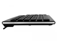 Delock Tastatur 12672 USB Water Drop DE-Layout - Tastatur Typ: Business - Tastaturlayout: QWERTZ (DE) - Tastatur Features: Hotkeys - Medientasten - Ziffernblock - Einstellbarer Neigungswinkel - Keyboard Tasten: Chiclet (Notebook) - Detailfarbe: Schwarz - 