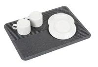Wenko Abtropfmatte Damon 40 x 30 cm, Grau - Tiefe: 30 cm - Breite: 40 cm - Detailfarbe: Grau - Geschirrhalterung: Keine Halterung - Höhe: 0.9 cm - Produkttyp: Abtropfmatte