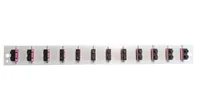 EFB Bestckte Frontblende mit 12 x SC Duplex Kupplung OM3 vertikal, grau