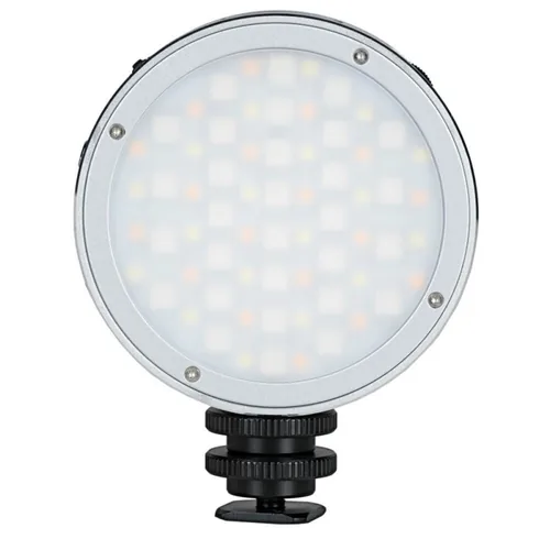 Godox Videoleuchte R1 Round RGB Mini - Farbtemperatur Kelvin: 2500 bis 8500 K - Lichtfarbe: Kaltweiss/Tageslichtweiss (KW) - Neutralweiss (NW) - Warmweiss (WW) - Farbe: Schwarz