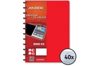 Adoc Sichtbuch Bind-Ex A4, 40 Taschen, Rot - Typ: Sichtbuch - Ausstattung: Keine - Detailfarbe: Rot - Material: Kunststoff
