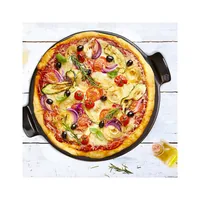 Emile Henry Pizzastein Ø 36.5 cm Rund, Schwarz - Breite: 43.5 cm - Form: Rund - Set: Nein