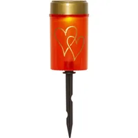 Star Trading Solar Kerze Hearty Warmweiss, 1 LED - Betriebsart: Solarbetrieb - Aussenanwendung: Ja - Höhe: 12 cm - Timerfunktion: Keine Angaben - Set: Nein - Leuchtenfarbe: Rot