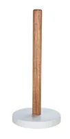 Wenko Küchenrollenhalter Refia Braun/Weiss - Materialtyp: Keramik - Material: Holz - Keramik - Detailfarbe: Weiss - Braun - Höhe: 32 cm
