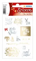 Herma Stickers Weihnachtssticker Silent Night 1 Blatt / 13 Sticker - Verpackungseinheit: 1 Stück - Material: Folie - Detailfarbe: Silber - Gold - Produkttyp: Weihnachtssticker