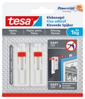 1x2 Tesa Verstellbarer Klebe- nagel für Tapeten und Putz 1 kg