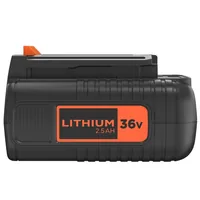 BLACK+DECKER Akku BL2536 36 V 2,5 Ah - Akkusystem: BLACK+DECKER 36V-System - Zubehörtyp: Akku - Akkukapazität: 2.5 Ah - Spannung: 36 V - Kapazität Wattstunden: 90 Wh - Akkutyp: Lithium-Ion (Li-Ion)