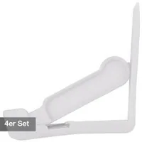 d-c-fix Tischtuchbeschwerer  Klammer 4 Stück, Weiss - Material: Kunststoff - Produktart: Tischtuchbeschwerer - Motiv: Ohne Motiv - Detailfarbe: Weiss - Breite: 11 cm - Länge: 20 cm
