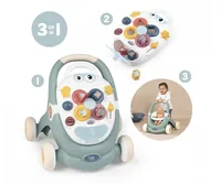 Smoby 3-in-1 Lauflernwagen - Altersempfehlung ab: 12 Monaten - Detailfarbe: Mehrfarbig - Material: Kunststoff - Nachhaltigkeit: Nicht angegeben - Produkttyp Lauflerner: Schiebewagen - Höhenverstellbar: Ja