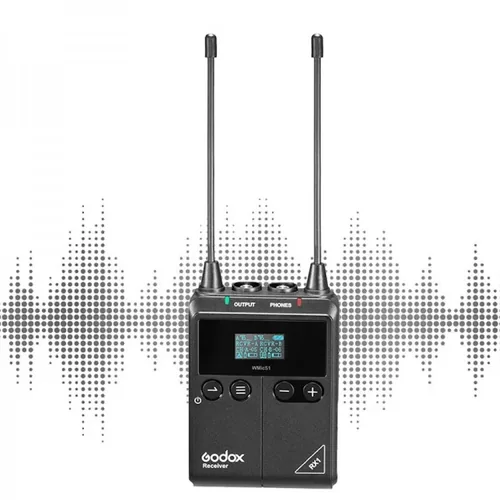 Godox Übertragungssystem WmicS1 UHF Funkempfänger RX - Bauweise: Empfänger - Anwendungsbereich: Stereoaufnahme - Wandlerprinzip: Keine Angabe - Richtcharakteristik: Keine - Schnittstellen: 3.5 mm Klinke - USB Typ C - Set: Nein