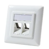 Logilink Dose 2 Module pur weiß Keystone Face Plate