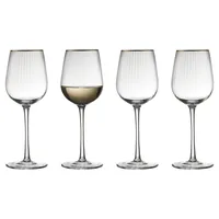 Lyngby Weissweinglas Palermo Gold 4 Stück, 30 cl - Material: Glas - Glas Typ: Weissweinglas - Höhe: 21 cm - Volumen: 300 ml - Detailfarbe: Transparent