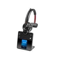 HP Poly Savi 8410 Office Monaural Microsoft Teams Certified DECT 1880-1900 MHz Headset Kopfhörer Kabellos Kopfband Büro/Callcenter Bluetooth Ladestation Schwarz