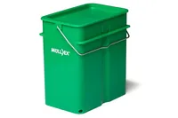 Müllex Kompostbehälter TERRA 5 l, komplett, Grün - Fassungsvermögen: 5 l - Breite: 15.5 cm - Höhe: 25.5 cm - Tiefe: 245 mm - Anzahl Behälter: 1 - Form: Eckig