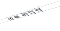 Paulmann Seilsystem Mac II Basisset GU5.3 max. 5 x 10 W - Lampensockel: GU5.3 - Smart Home: Ja - Lichtfarbe: Warmweiss - Lichtstärke: 0 lm - Dimmbar: dimmbar - Anzahl Lampen: 5