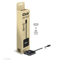 CLUB3D USB-C® Hub to Dual HDMI™ 4K60Hz M/F+PD3.0 100 Watt