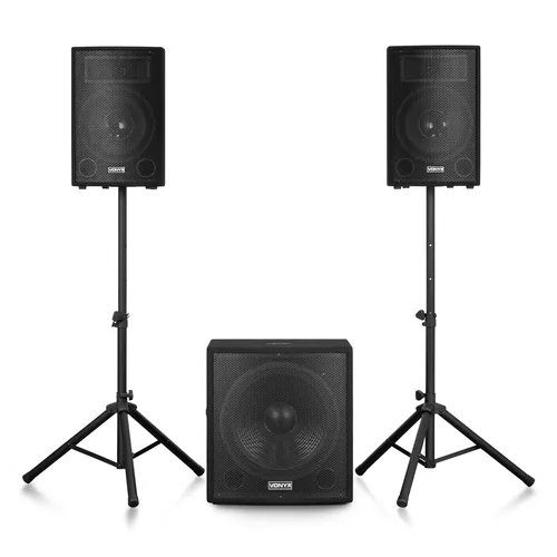Vonyx VX1218BT - Box 1/2 speaker set Black 2.1 channels Bluetooth