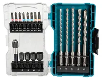 Bohrer-Bit-Set SDS Plus, 18-teilig, Bohrer- & Bit-Satz (Klappbox mit transparentem Deckel)