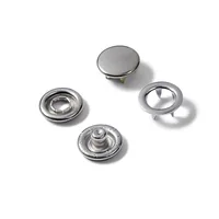 Prym Druckknöpfe Jersey Kappe Silber, 10 mm, 20 Stück - Detailfarbe: Silber
