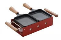 TTM Teelicht-Raclette Twiny Cheese rouge Rot - Detailfarbe: Rot - Anzahl Teelichte: 4 × - Material: Stahl