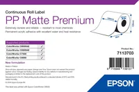 PP MATTE LABEL PREMIUM CONTINUOUS ROLL 105MM X 55M