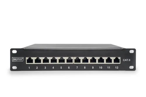 DIGITUS CAT 6 PATCH PANEL CLASS E SHIELDED 12 PORT