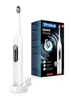 Trisa Schallzahnbürste Sonic Ultimate Weiss - Zahnbürsten-Art: Schallzahnbürste - Stromversorgung: Akkubetrieb - Reinigungsmodi: Whitening - Gründlichere Reinigung - Sensitiv - Detailfarbe: Weiss - Bluetooth: Nein - Anwender: Erwachsene
