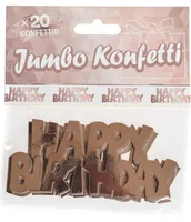 Trendcompany Happy Birthday 7.5 x 10 cm, Rosegold, 20 Stück - Motiv: Geburtstag - Detailfarbe: Rosegold - Material: Pappe