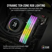 DIMM 16 GB DDR5-5200 (2x 8 GB) Dual-Kit (schwarz, CMH16GX5M2B5200C40, Vengeance RGB, INTEL XMP)