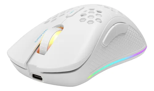 Deltaco Gaming GAM-120-W Maus Rechts RF Wireless + Bluetooth + USB Type-A Optisch 4800 DPI